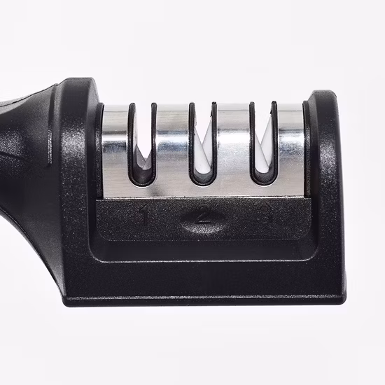 Manual Knife Sharpener Kitchen Gadgets Knife Blade Sharpener 3 Stage Process to Hone Ceramic, Steel and Metal Knives, Sharpener, Kitchen Tool Esg10142